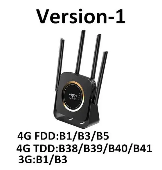 version-1Black KuWFi 4G LTE маршрутизатор Lan порт беспроводной CPE встроенный аккумулятор 3000 мАч 300 Мбит/с высокоскоростная Мобильная точка доступа Wifi со слотом для sim-карты - Цвет: version-1Black