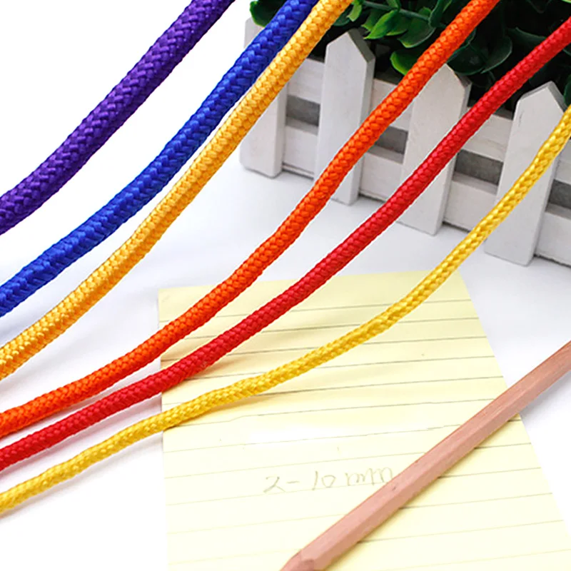 

10M 4mm Colorful Braided Nylon Rope Lanyard Camping Rope Handmade Clothesline Home Craft Decoration Cords