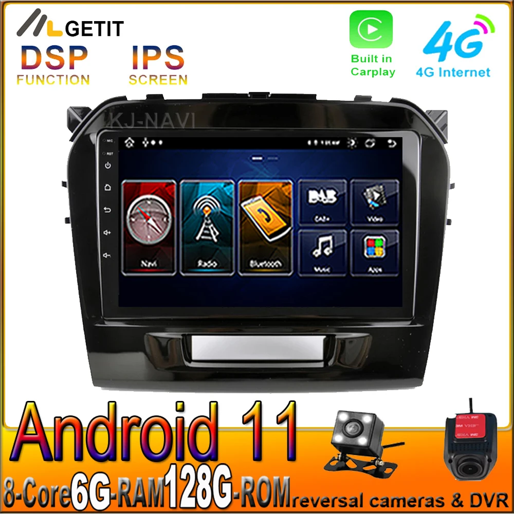 

Автомобильный плеер IPS DSP Android 11,0 для Suzuki Vitara 4 2014- 2018 автомобильное радио стерео навигация GPS Мультимедиа Видео без DVD