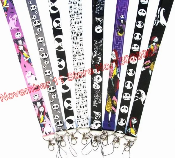 

Шнурок для бейджей мобильные брелоки на шею, 50 шт., с мультяшным принтом Кошмар перед Рождеством, для подарков на вечерние, WQ-198