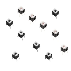 100 шт. 6*6 мм микрокнопка со сквозным отверстием тактильный Мгновенный Переключатель со светодиодной подсветкой зеленый желтый красный белый синий желто-зеленый