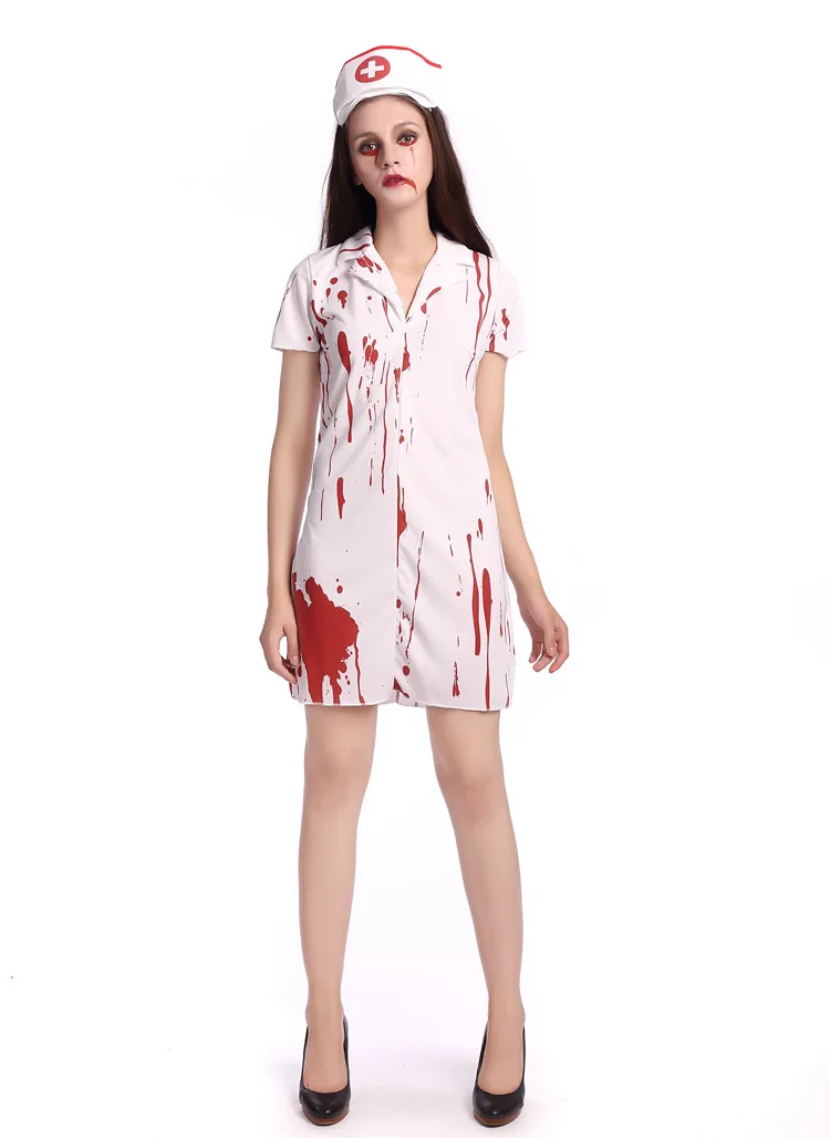 Костюм на Хэллоуин ужас медсестра зомби тихий Хилл новый реальный экспорт