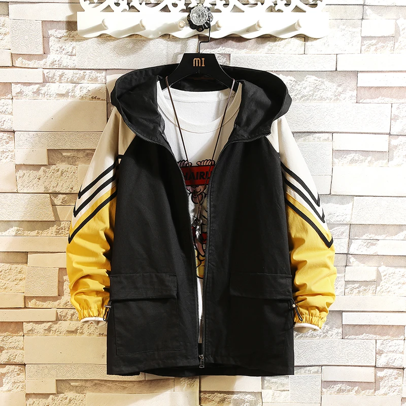 

Черная и серая куртка-бомбер для мужчин; 2021; Уличная ветровка в Корейском стиле; Повседневные бейсбольные пальто; Сезон осень-весна