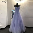 Длинные блестящие платья-трапеции Verngo для выпускного вечера, женское вечернее платье до пола с поясом, платье для особых случаев