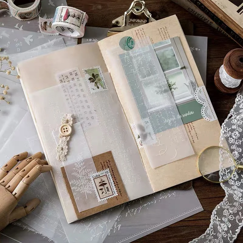 Бумага для скрапбукинга прозрачная белая | Дом и сад