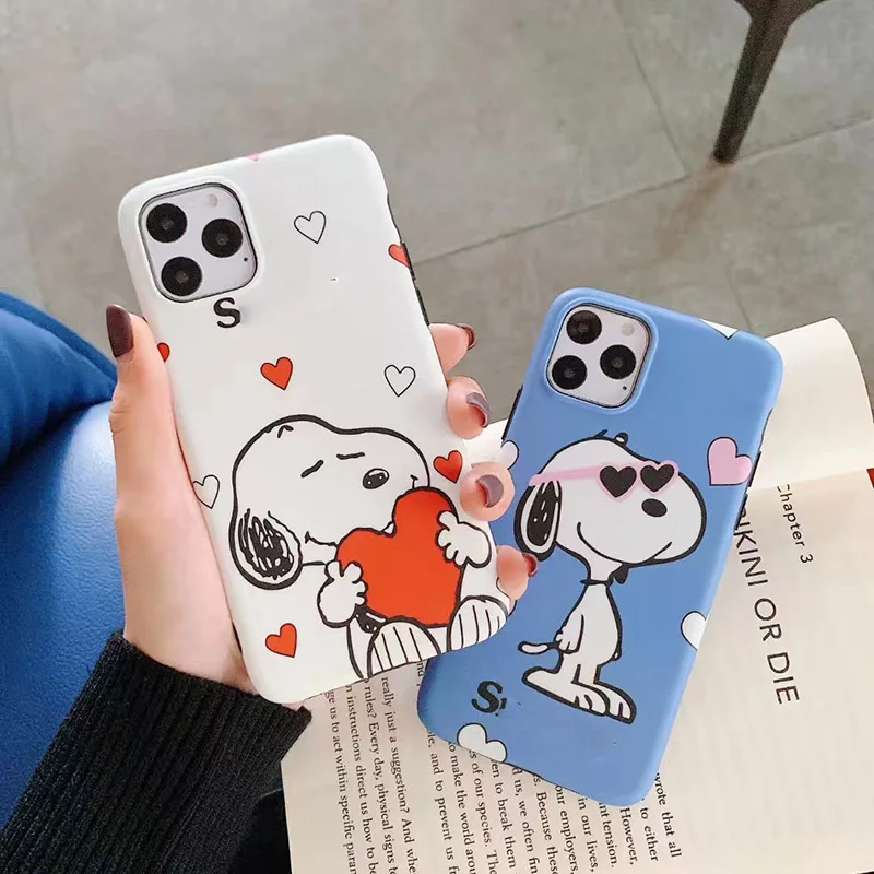 Чехол для iphone 11 pro max XS MAX X XR чехлы с милой собачкой и сердечком мягкий IMD чехол 6 6s 7 8