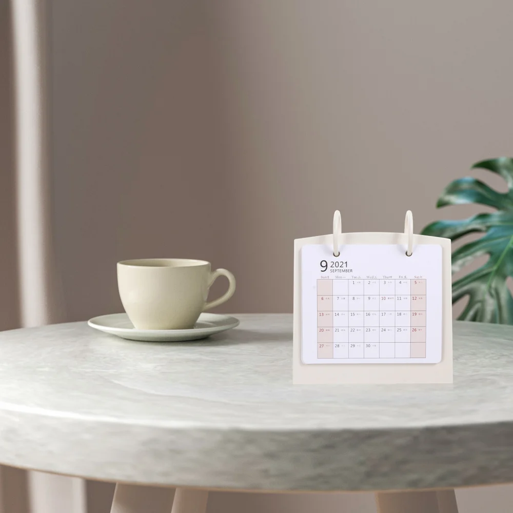 

1pc 2021 Desk Calendar Practical Planning Calendar Creative Noting Calendar