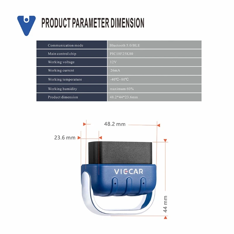 

3XUB VP005/VP006 Pro Auto Diagnostic Tool, Bluetooth 5.0 Vehicle Scanner with 17 Detection Function for Car Protection