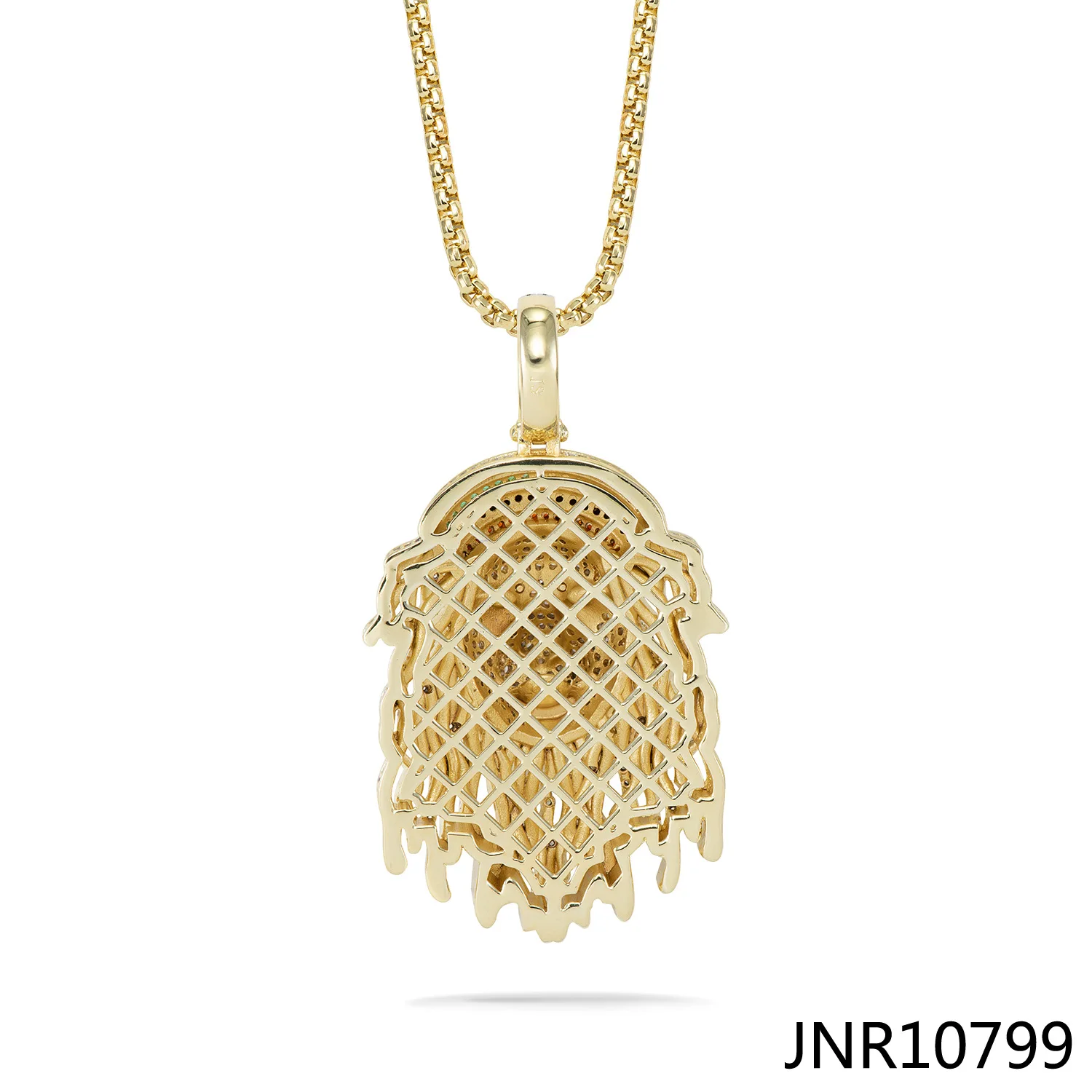 

Hip Hop Lion Head Pendant Customized Wholesale Creative Personality K Gold Plated Zircon Necklace Jewelry jewelry necklace