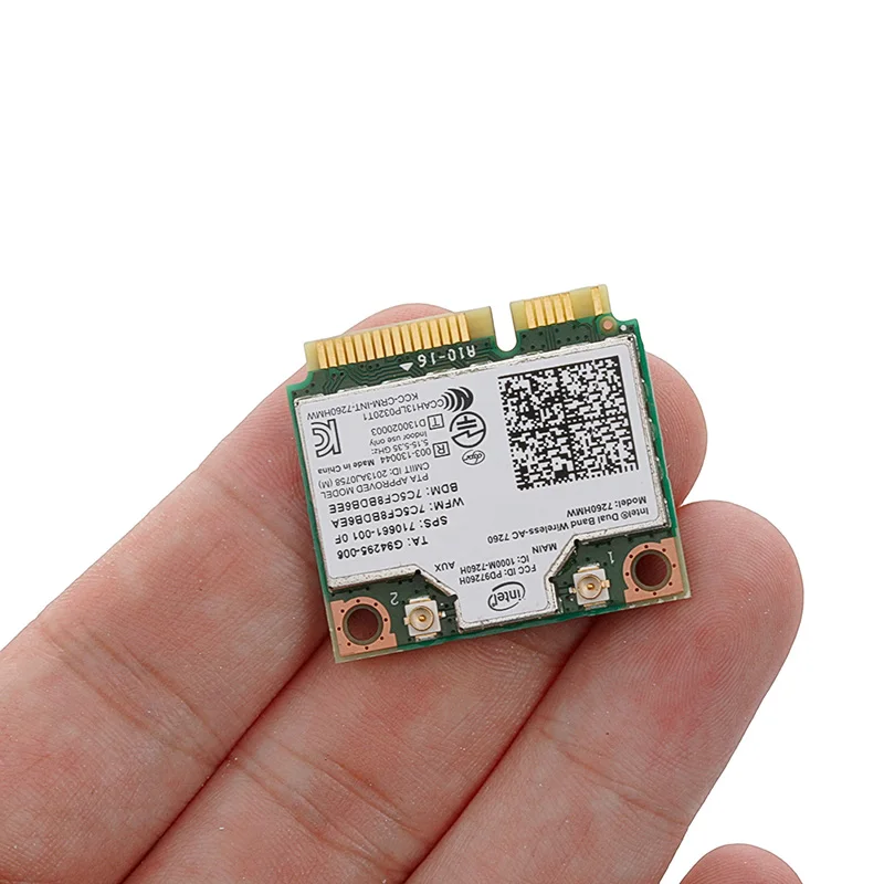 Двухдиапазонная Беспроводная плата AC 7260HMW Mini PCI E BT4.0 Intel для HP SPS 710661 001|Сетевые