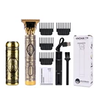 2 в 1 винтажный беспроводной триммер t9, мужской Профессиональный парикмахерский + Электрический бритва T8, usb триммер для бороды и усов