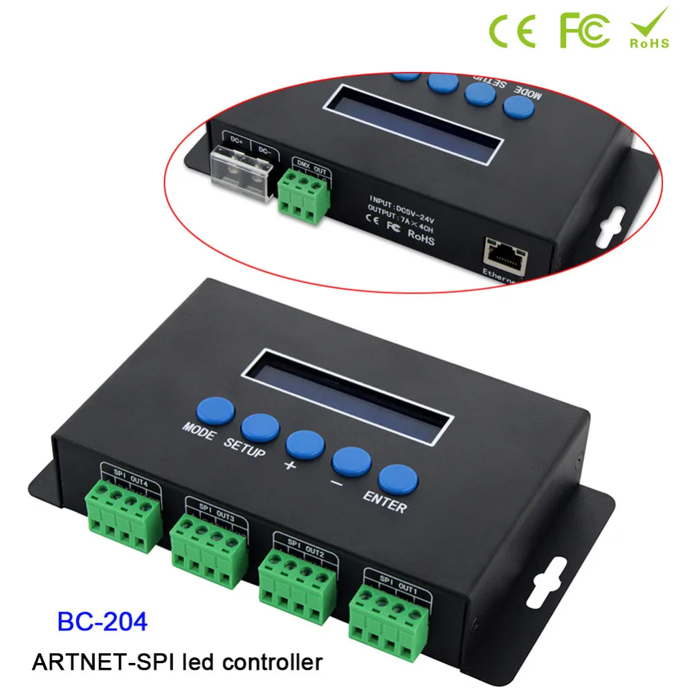 BC 204 4 CH/BC 216 16CH Artnet к SPI/DMX WS2811 WS2812B SK6812 пикселей светильник контроллер Eternet протокол