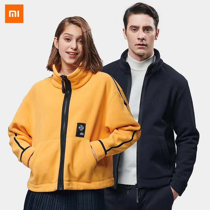 Xiaomi Mijia Trend теплое флисовое пальто для пар спорта простое стоячий воротник