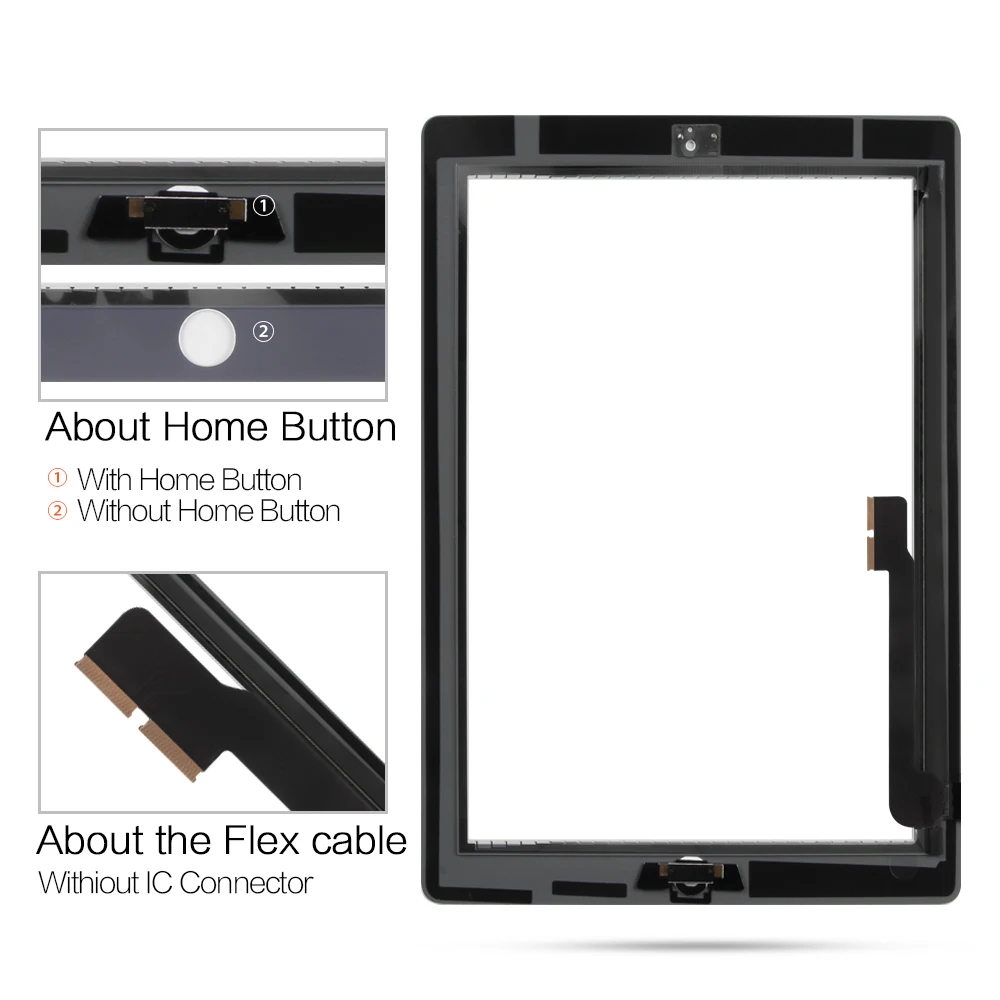 Для ipad 3 A1416 A1430 A1403 для iPad 4 A1458 A1459 A1460 сенсорный экран Senor замена без кнопки Домой