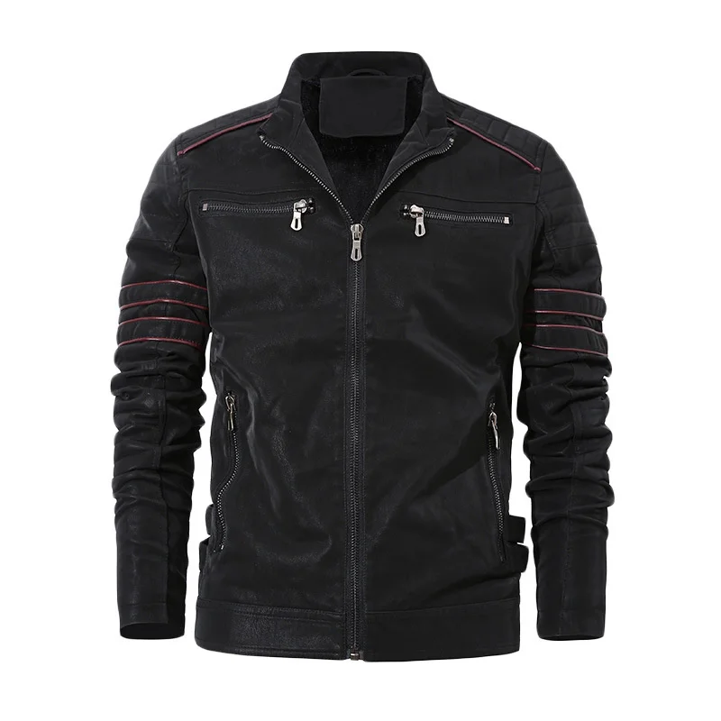 

Autumn Winter Men Coat Varsity Bomber Jacket Cotton Clothes Mens Men's Size Plush Leather Outerwear & Coats Jaqueta Masculina
