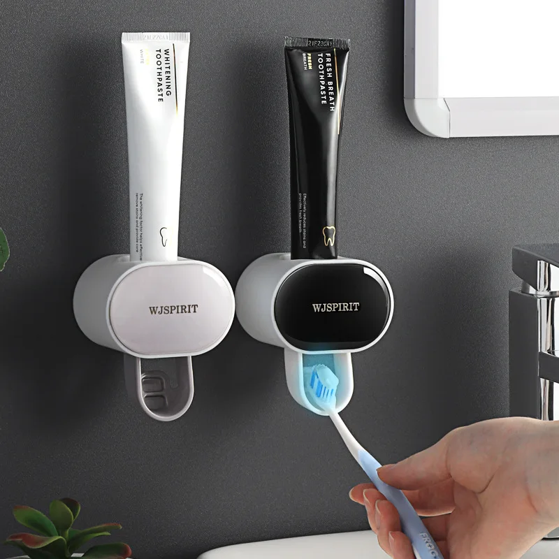 Creative Automatic Toothpaste Dispenser for Kids Squeezers Tooth Dust-proof Wall Mount Stand Bathroom Accessories Set | Дом и сад