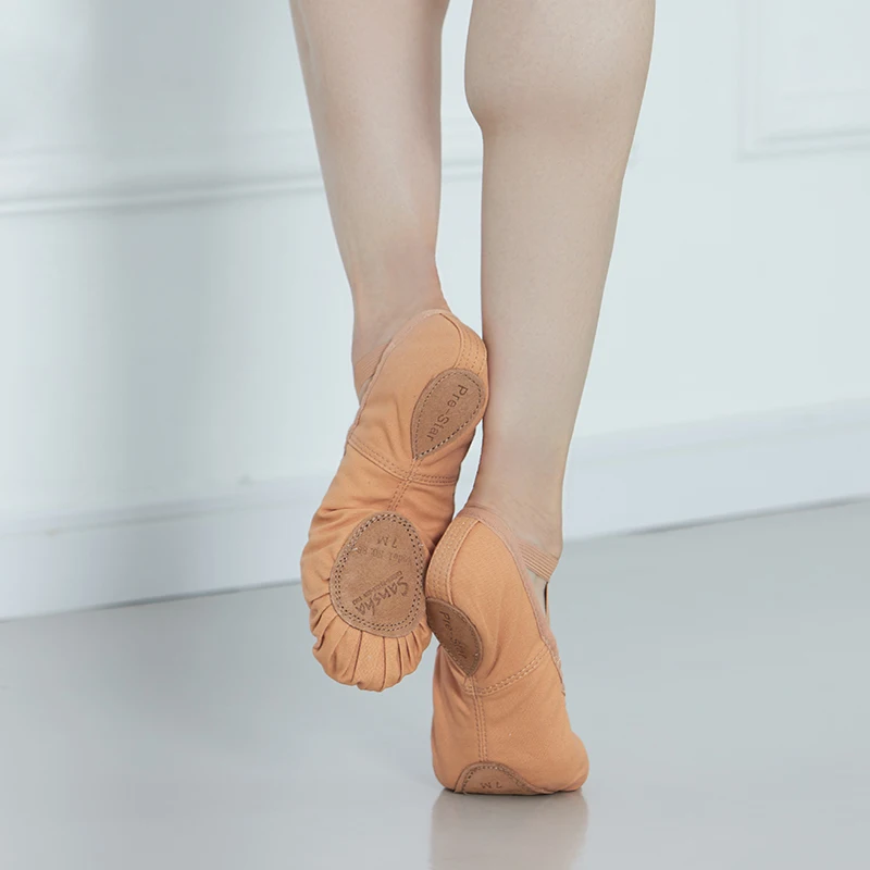 Sansha/Балетки для взрослых парусиновые балетки с раздельной подошвой женщин и