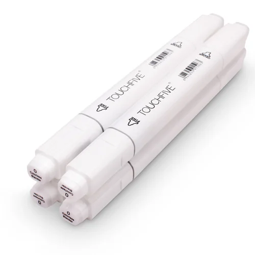 4 PCS white 30, 40, 60, 80, 168 цветов, художественные маркеры TOUCHNEW, двойные цветные ручки на спиртовой основе, графические художники, маркеры, набор для детей, взрослых, аниме - Цвет: 4 PCS white