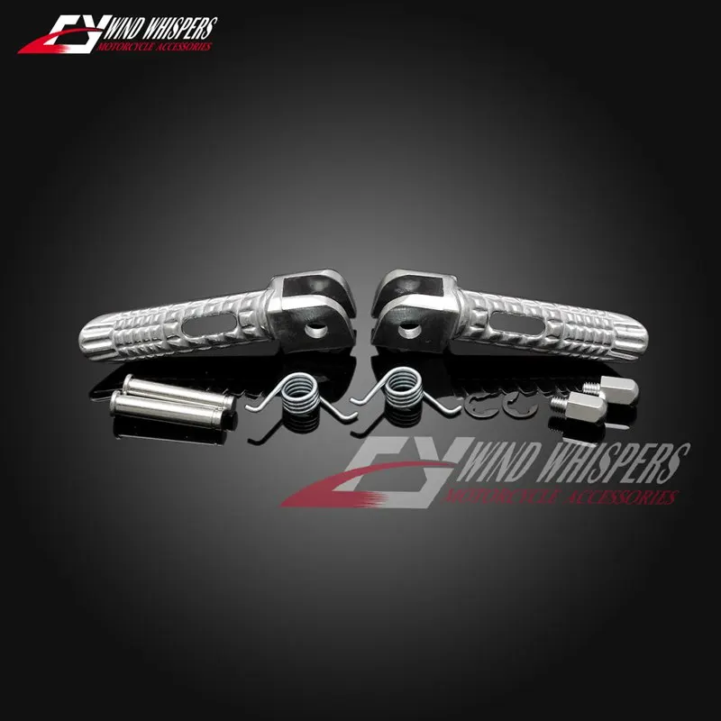 Мотоциклетные Серебристые передние и задние подножки для Suzuki GSX 600 750 1000 GSXR600 GSXR750