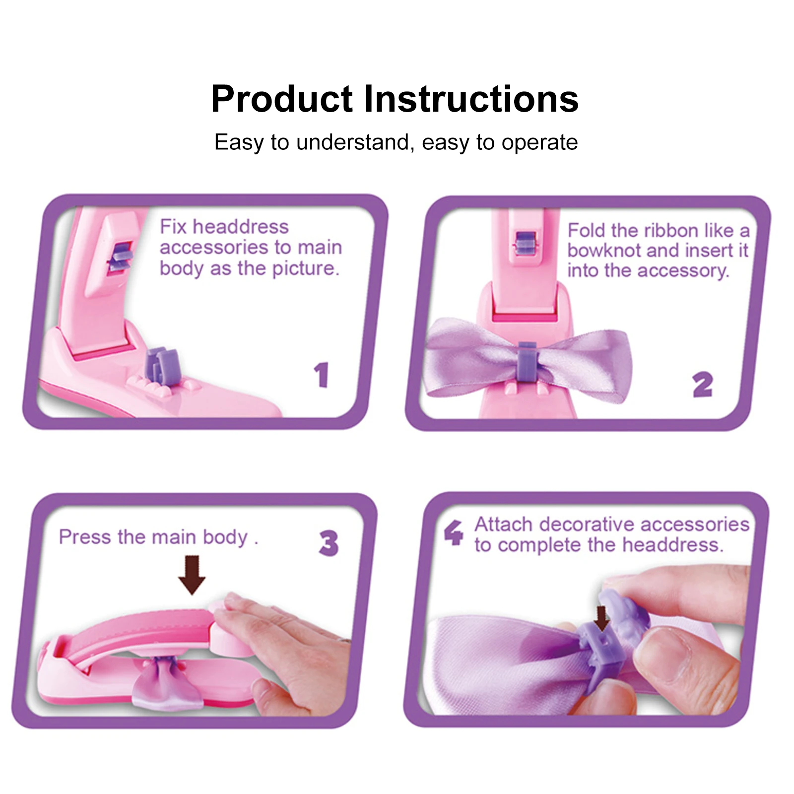 

Kids Headgear Making Machine Toy Hairpin Making Kit DIY Headdress Bracelet Making Machine Children Doll Toys For Kid Girl