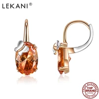 lekani drop earrings for women geometric champagne gold copper earring wedding fashion jewelry high quality festival present