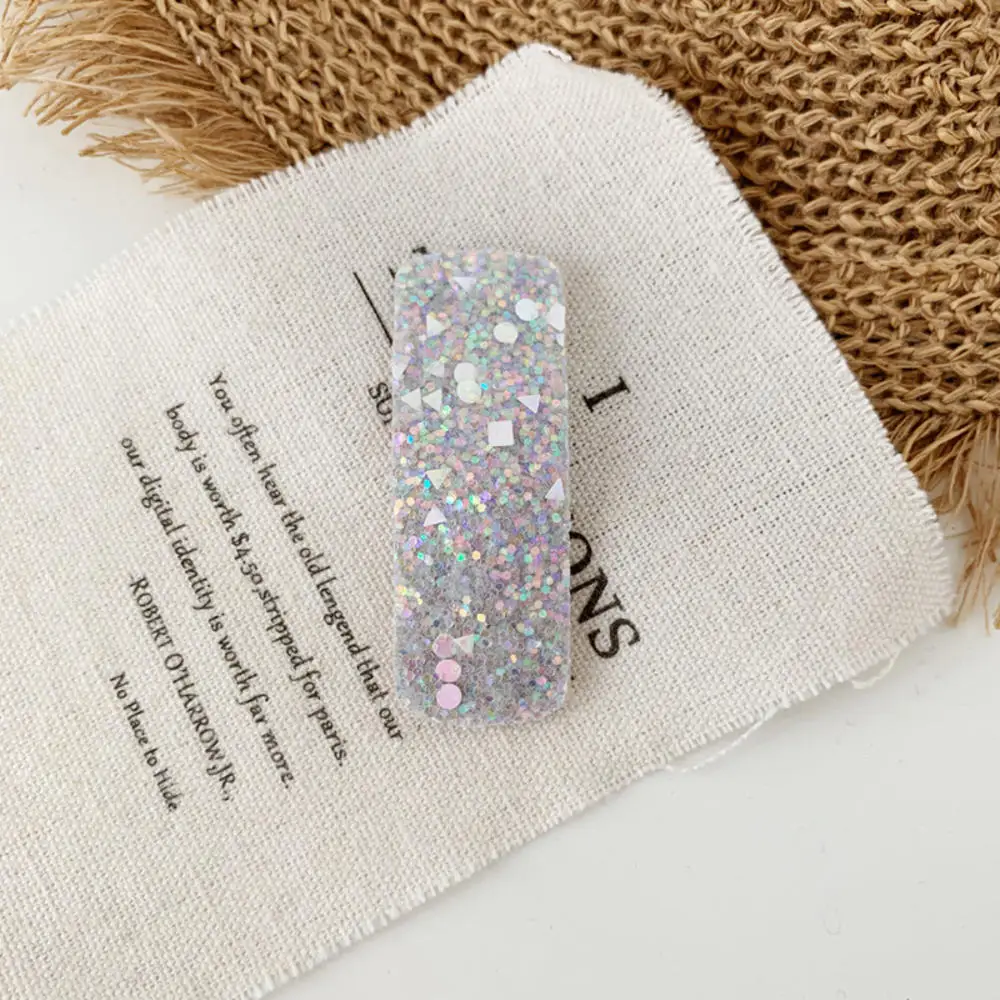 Милая заколка для волос с блестками девочек блестящие красочные детские