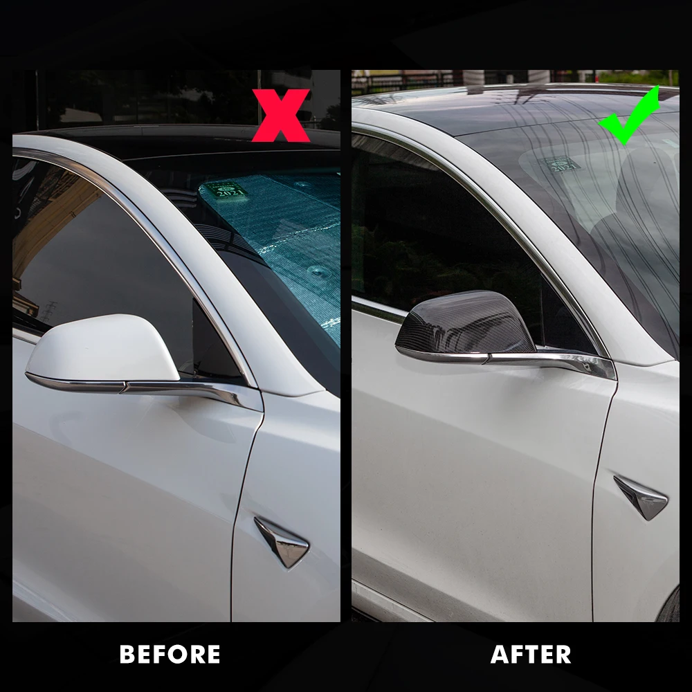 Аксессуары Model3 чехлы для автомобильных зеркал Tesla Model 3 боковых из углеродного