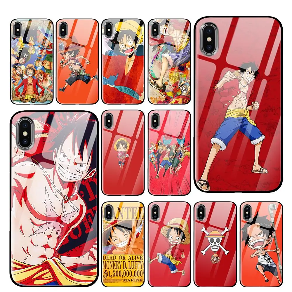 Классический pop one piece для iPhone 5 5S 6 6s 7 8 Plus X XS XR 11 Pro макс. закаленное стекло