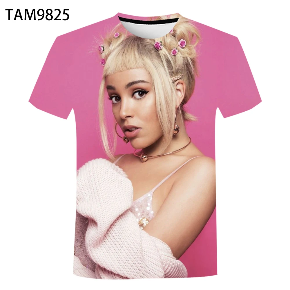 

T Shirt Men Women Sweatshirt 3D Print Oversize Hip Hop Streetwear Youth O-neck Top Summer Singer Doja Cat Funny Sexy Tees Casual