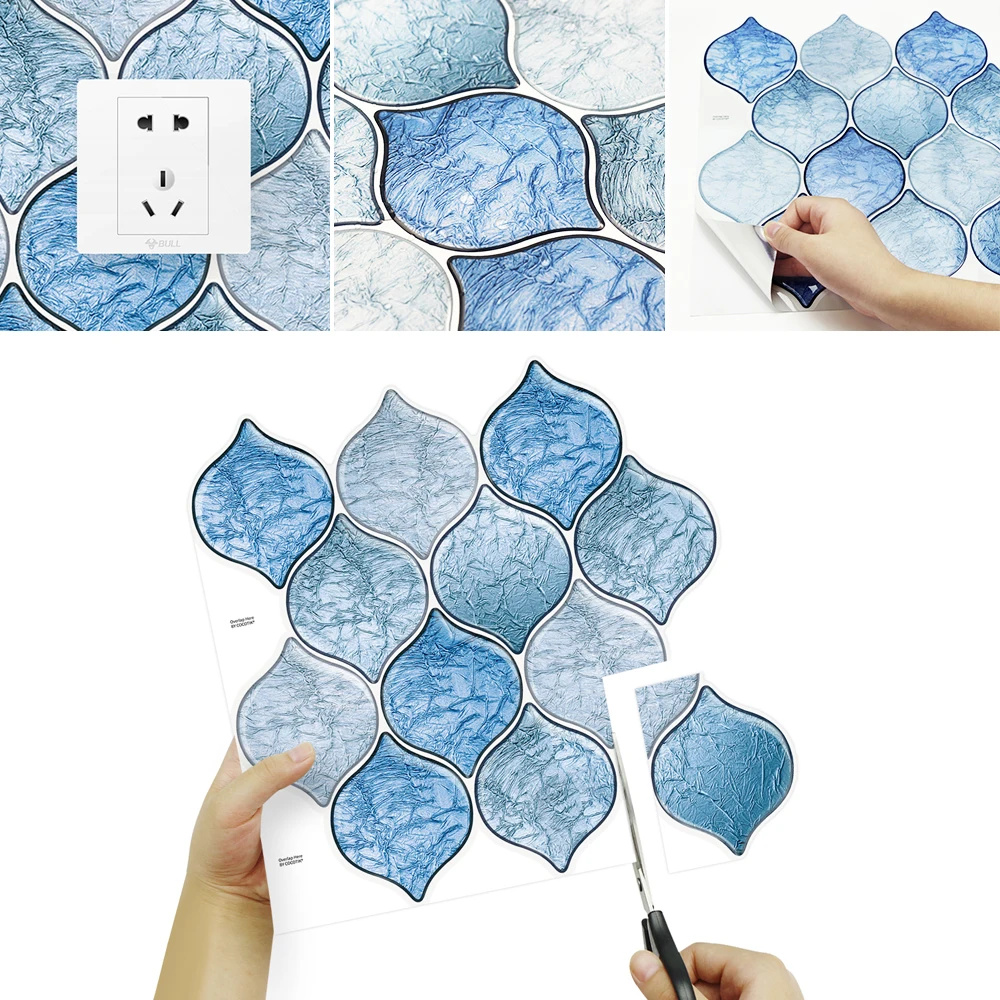 Cocotik 1" x 12" 3D гель плитка пилинг и палка щитка, 4 листа/упаковка