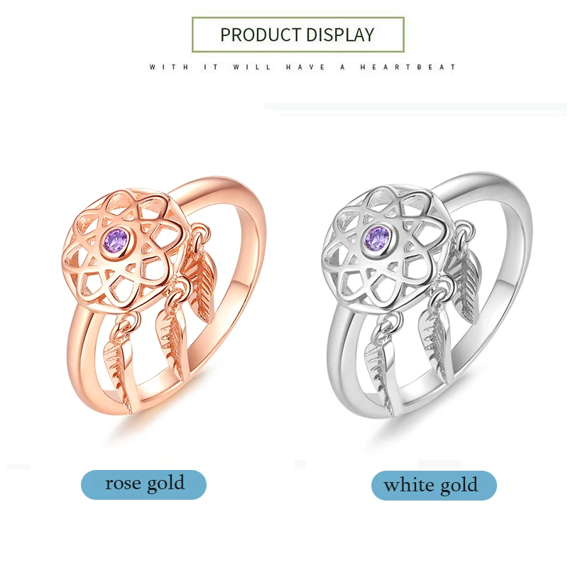 Женское кольцо TONGZHE настоящее из 100% стерлингового серебра 925 пробы Ловец снов