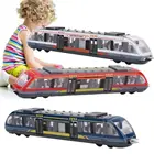 Игрушечный поезд из металлического сплава, высокоскоростная литая модель поезда, развивающие игрушки, подарок для детей, из сплава