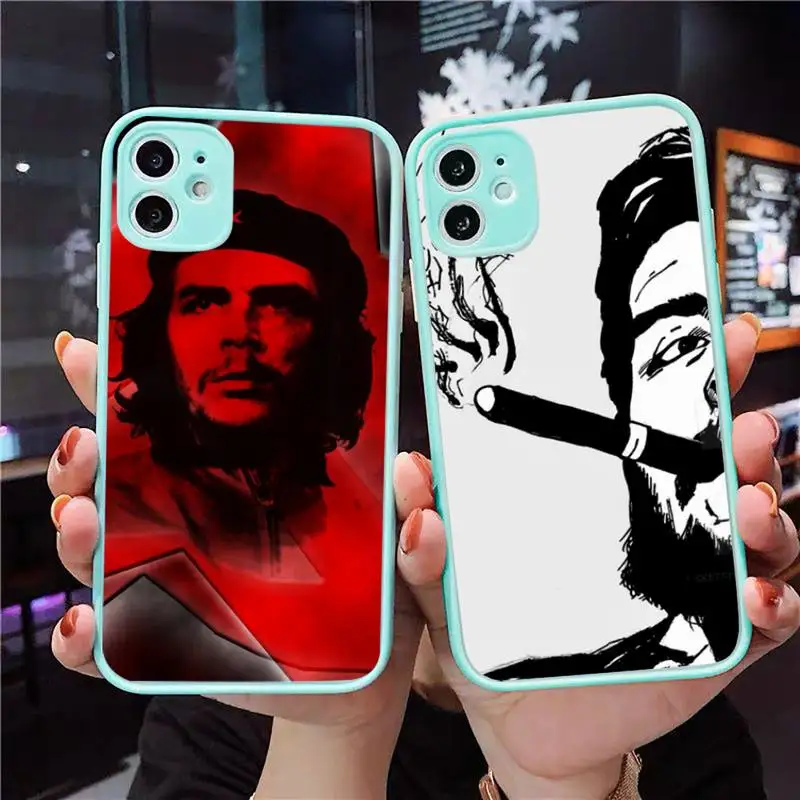 

guevara Argentina Marxism Phone Case Matte Transparent for iPhone 7 8 11 12 s mini pro X XS XR MAX Plus cover funda