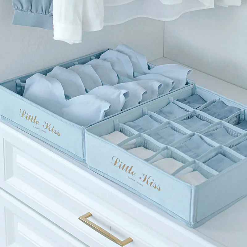 

Foldable Underwear Drawer Organizers Clothes Bras Socks Dividers Wardrobe Closet Storage Box Snacks Sundries Case Accessories