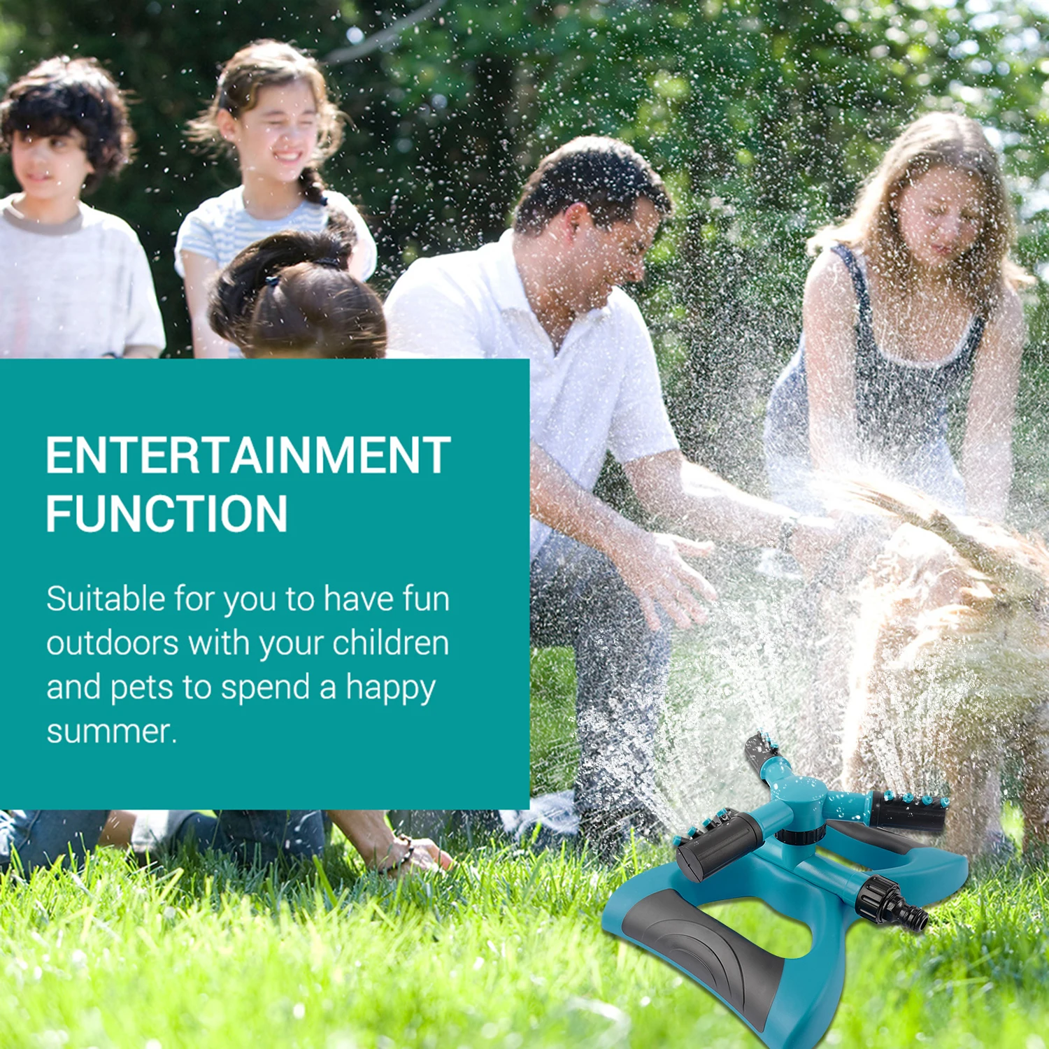 

360 Degree Rotary Garden Lawn Sprinkler Automatic Water Plant Sprinkler Outdoor Wide Coverage Grass Irrigation System