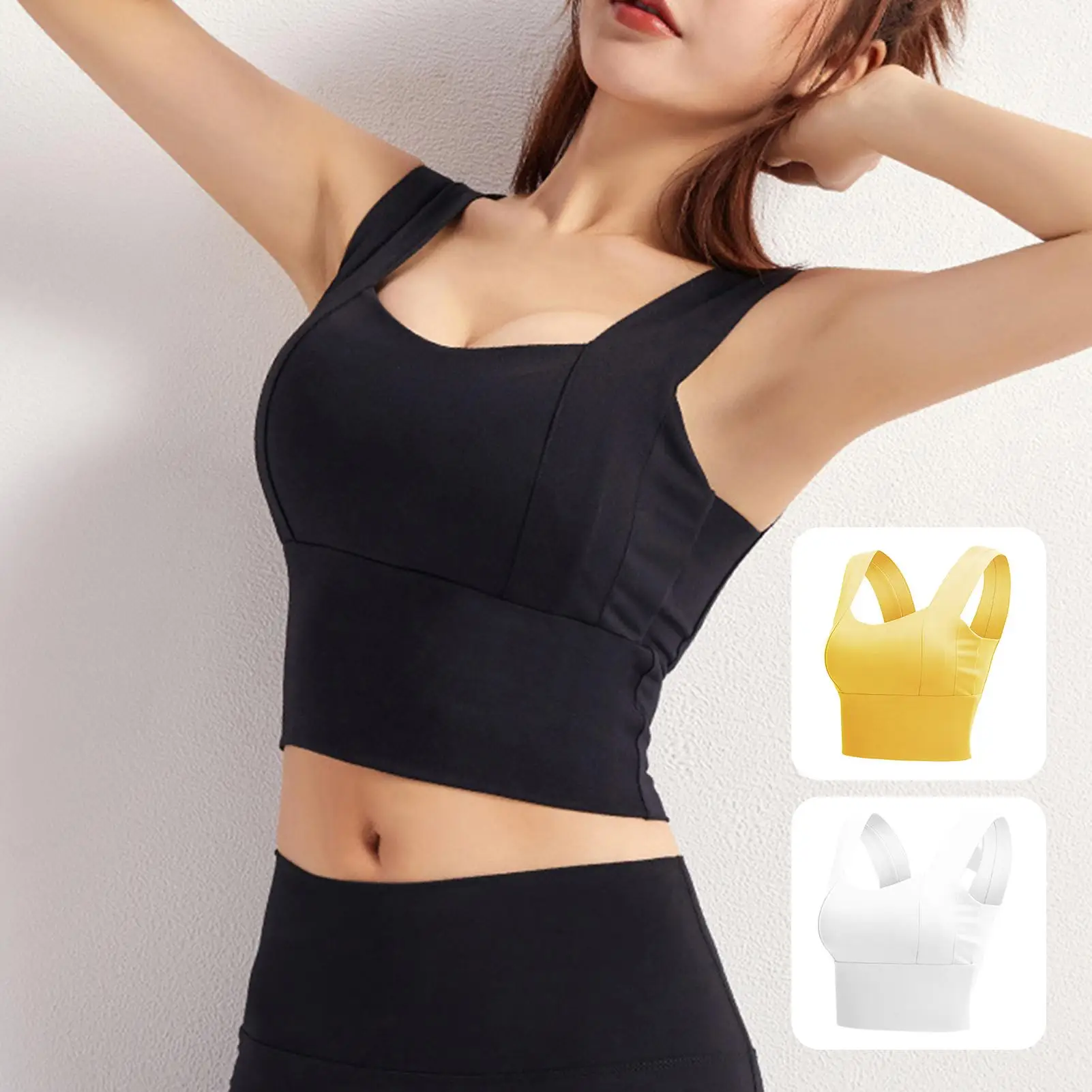 

Sexy Women Slim Push Up Wireless Sports Yoga Tank Top Bra Breathable Underwear