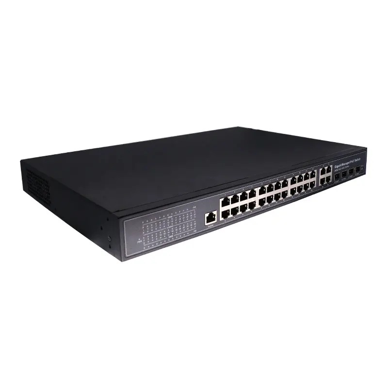 WS58WP-24G-4TC 16 портов 24 порта гигабитный коммутатор PoE Ethernet коммутатор управляемый коммутатор PoE 48 В с 2 гигабитными слотами SFP IGMP VLAN управляемый коммутатор PoE - Цвет: WS58WP-24G-4TC