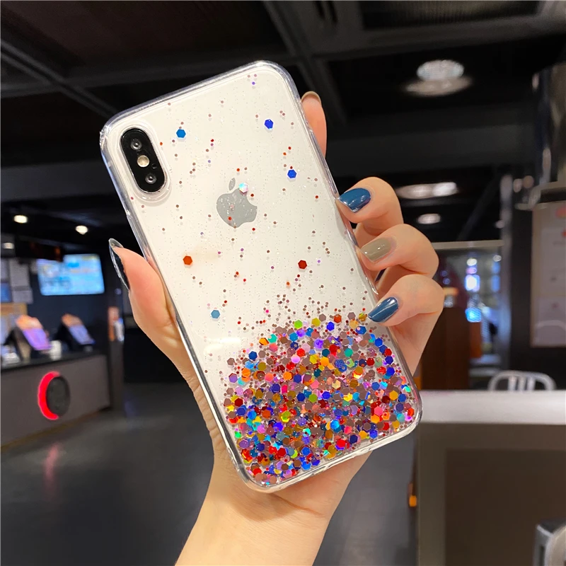 Блестящий чехол для Xiaomi Redmi Note 9 Pro 8 7 8T 7A 8A K30 Mi 10 SE 9T A3 A2 Lite мягкий | Мобильные