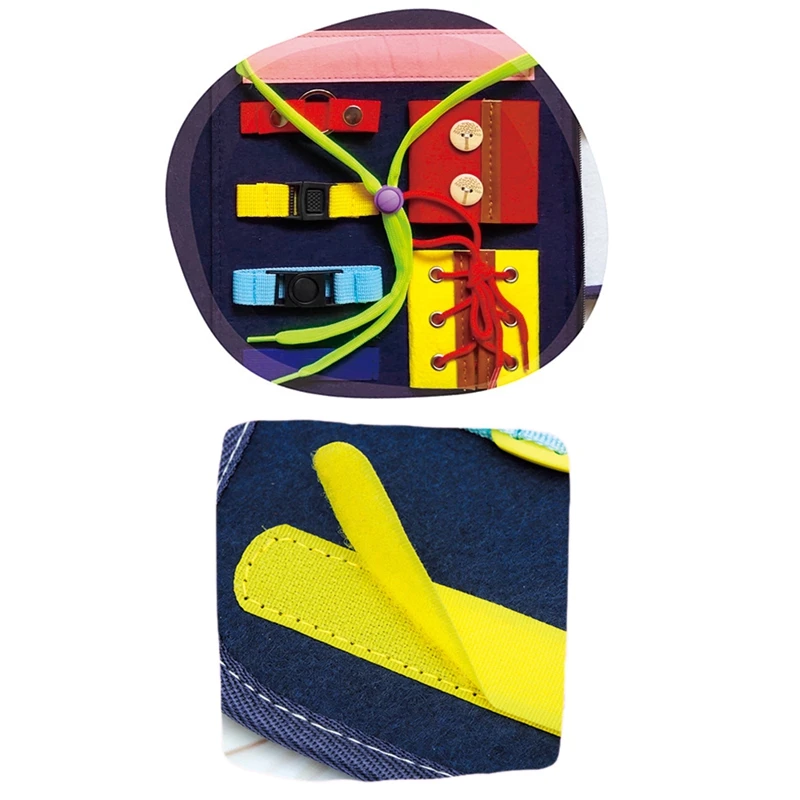 

Kids Toys Baby Busy Board Buckle Training Essential Educational Sensory Felt Board for Toddlers Intelligence