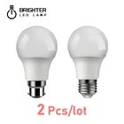 Светодиодная лампа A60 9 Вт 2 шт.лот Высокая яркость E27 B22 Лампа 220-240 в 3000k 6000k Bombilla