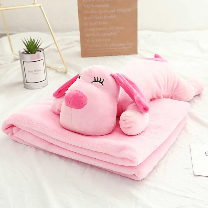 Подушка-одеяло подушка мультяшная собака коралловый флис плюшевый для детей