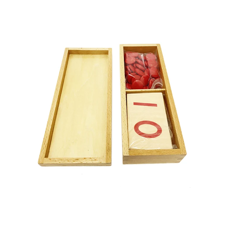 Juguete Montessori para beb&eacute;, tarjetas y contadores, n&uacute;meros de matem&aacute;ticas, educaci&oacute;n para la primera infancia, entrenamiento preescolar, juguetes para ni&ntilde;os-2