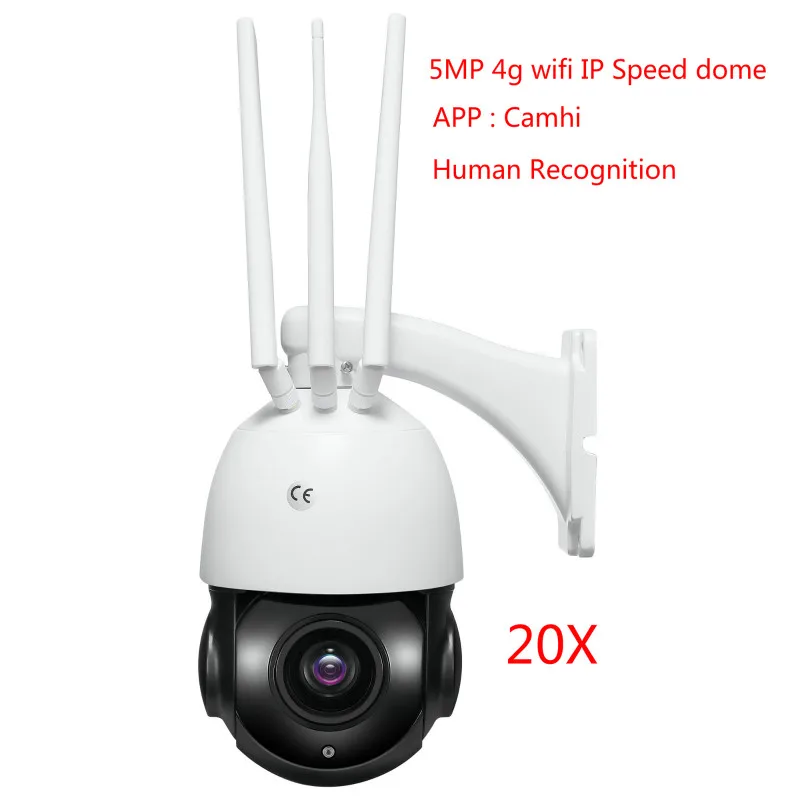 5MP HD 20x оптический зум Распознавание человека 4g 3g wifi Скорость купольные камеры для видеонаблюдения Camhi приложение sony сенсор 5MP 2MP POE PTZ камера