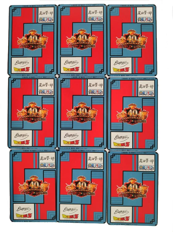 Dragon Ball Z ONE PIECE Son Goku Monkey D. Коллекция 9 боевых карт Luffy Vegeta IV Roronoa Zoro с названием
