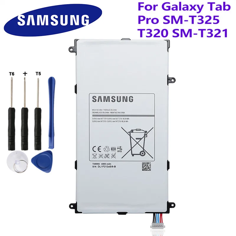 Оригинальный аккумулятор для SAMSUNG T4800U 4800 мАч Samsung Galaxy Tab Pro 8 4 дюйма T320 SM-T321 T325 T321