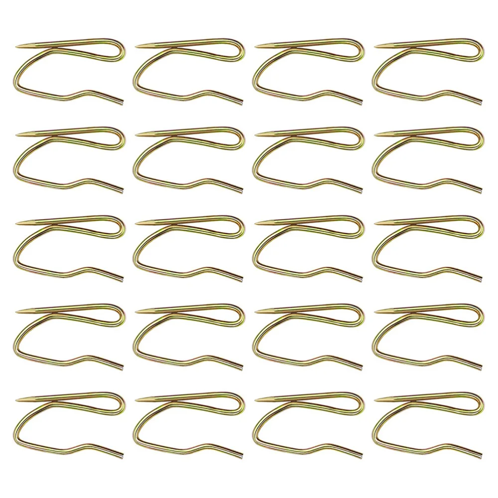 

50pcs Stainless Steel S-Shape Curtain Hook Curtain Auxiliary Accessory (Golden)