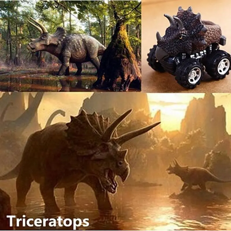 Детский подарок на день игрушка динозавр модель мини игрушечный автомобиль