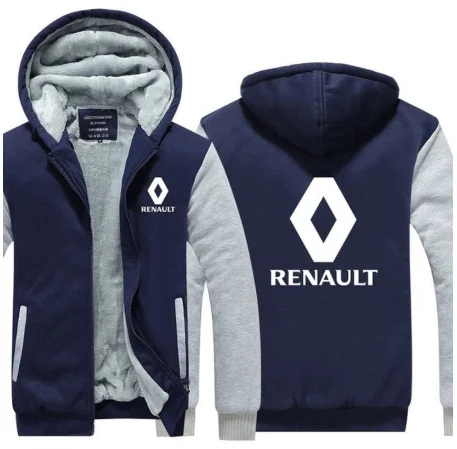 

2021 New Arrival Winter zipper for Renault sweatshirt Tops men Warm Thickening coat Hoodies jackets 5 Colors w2