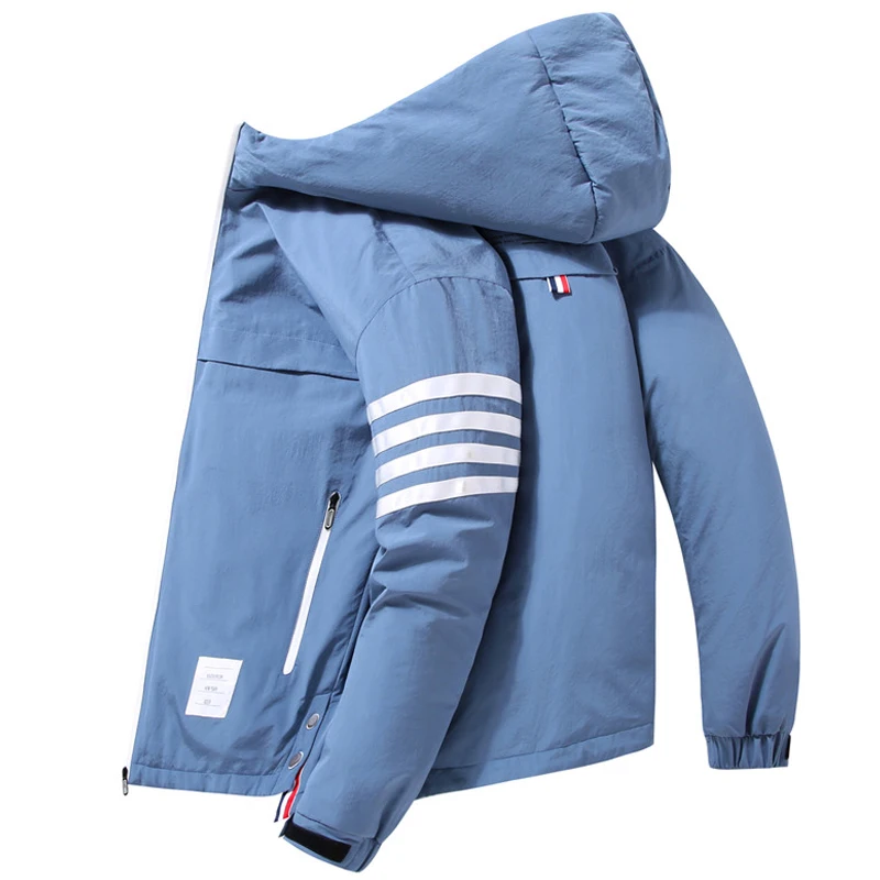 2021 Winter Youth Men Hooded Duck Down Jacket Autumn Warm Casual Puffer Thick Coats Outwear Parka Man Tops Clothing Dropshipping