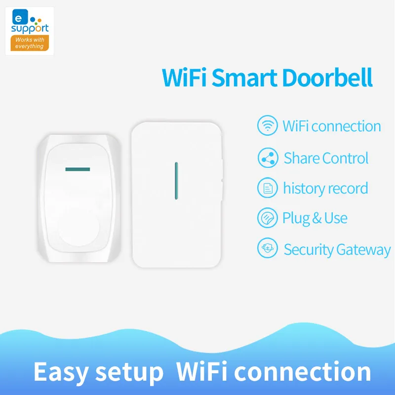 Умный дверной звонок eWeLink с Wi-Fi легкая установка дистанционное управление через